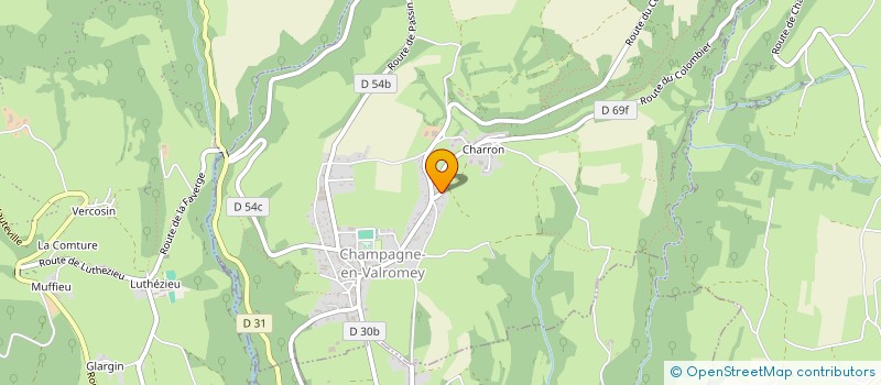 localisation de l'entreprise LES ENRAGES DU BITUME à CHAMPAGNE-EN-VALROMEY