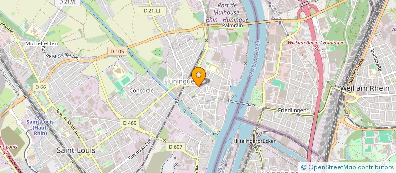 localisation de l'entreprise LES ENSEIGNES DE HUNINGUE  HUNINGUE