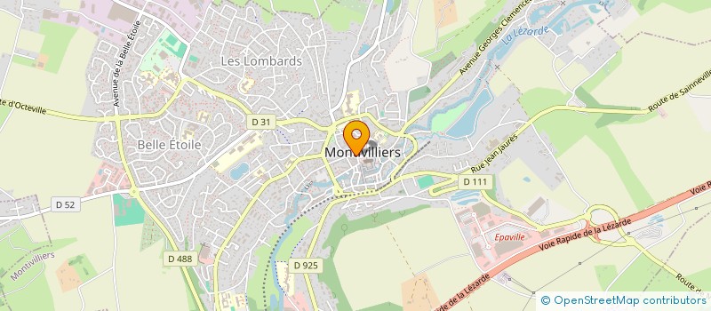 localisation de l'entreprise LES ENSEIGNES DE MONTI - LA NOUVELLE UNION COMMERCIALE DE MONTIVILLIERS  MONTIVILLIERS