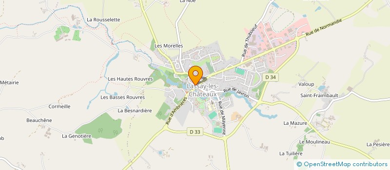 localisation de l'entreprise LES ENTRELACES  LASSAY-LES-CHATEAUX