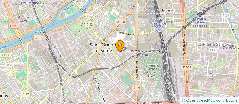 localisation de l'entreprise LES ENTREMETS DE FRANCE à SAINT-OUEN-SUR-SEINE