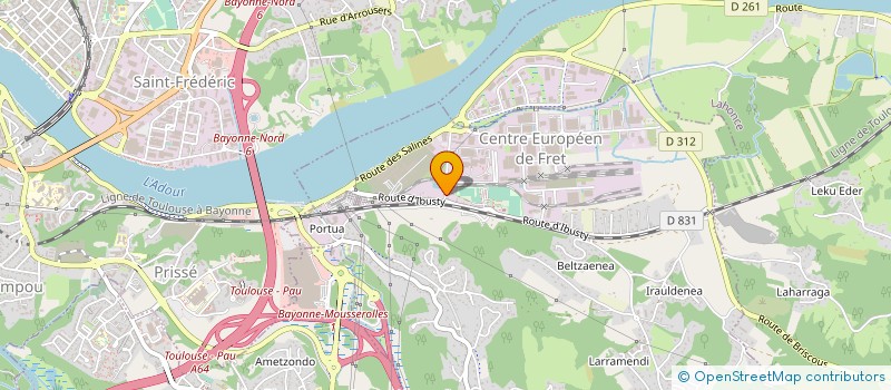 localisation de l'entreprise LES ENTREPOTS BAYONNAIS à MOUGUERRE
