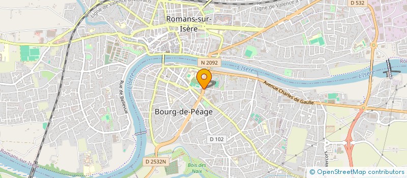 localisation de l'entreprise LES ENTREPOTS DU PARC MOSSANT  BOURG-DE-PEAGE