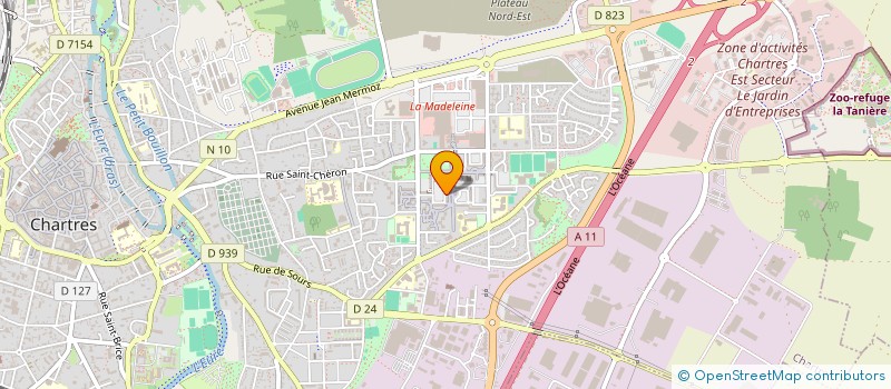 localisation de l'entreprise LES ENTREPRENEURS 242 à CHARTRES