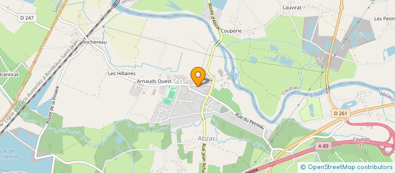 localisation de l'entreprise LES ENTREPRENEURS BORDEAUX SUD  ABZAC