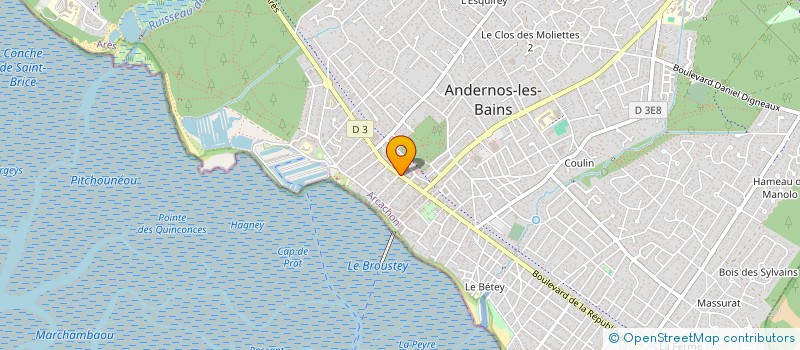 localisation de l'entreprise LES ENTREPRENEURS DE LA DUNE  ANDERNOS-LES-BAINS