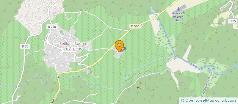 localisation de l'entreprise LES ENTREPRENEURS DE PROVENCE VERDON  SEILLONS-SOURCE-D'ARGENS