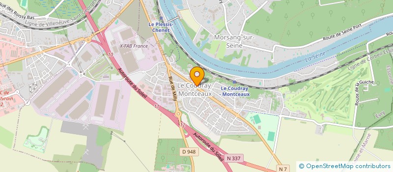 localisation de l'entreprise LES ENTREPRENEURS DU COUDRAY MONTCEAUX  LE COUDRAY-MONTCEAUX