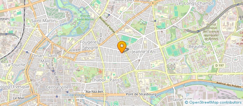 localisation de l'entreprise LES ENTREPRENEURS EN BRETAGNE  RENNES