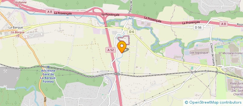 localisation de l'entreprise LES ENTREPRISES DE L'ARC  FUVEAU