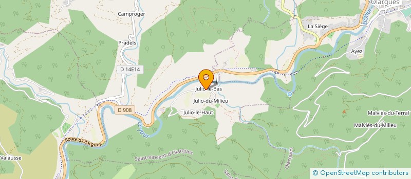 localisation de l'entreprise LES ENTREPRISES DYNAMIQUES à SAINT-VINCENT-D OLARGUES