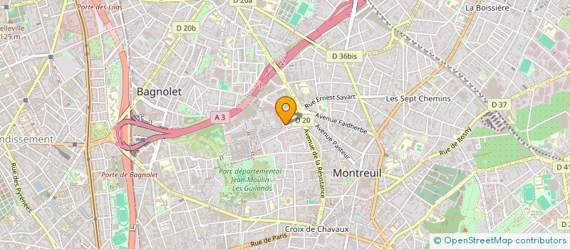 localisation de l'entreprise LES ENTRESOLS à MONTREUIL