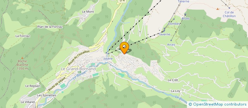 localisation de l'entreprise LES ENVERS DU MILIEU à LE GRAND-BORNAND
