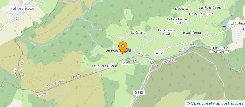 localisation de l'entreprise LES ENVOLEES TERRESTRES  PAIMPONT