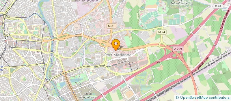 localisation de l'entreprise LES EOLIENNES DES 4 VENTS à MONTPELLIER
