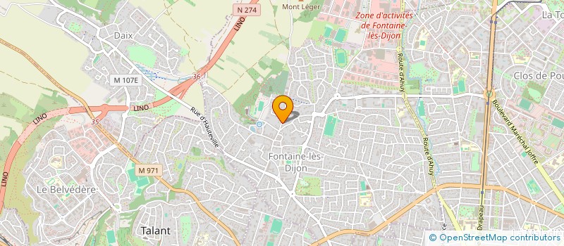 localisation de l'entreprise LES EPICEAS à FONTAINE-LES-DIJON