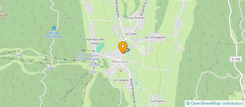 localisation de l'entreprise LES EPICEAS ET COMPAGNIE  AUTRANS-MEAUDRE EN VERCORS
