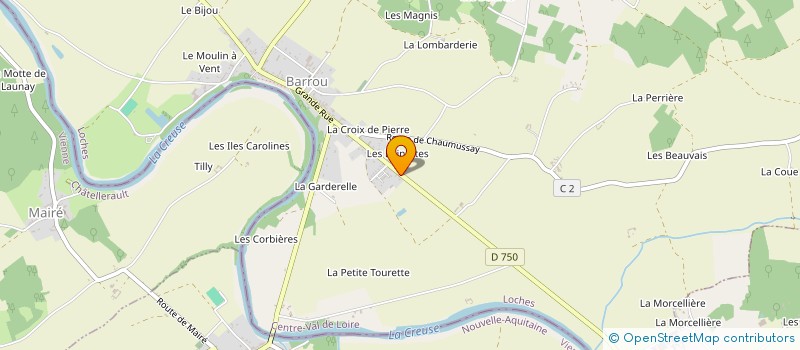 localisation de l'entreprise LES EPINETTES  BARROU