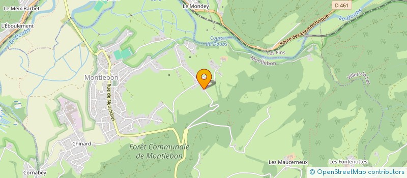localisation de l'entreprise LES EPINOTTES  MONTLEBON