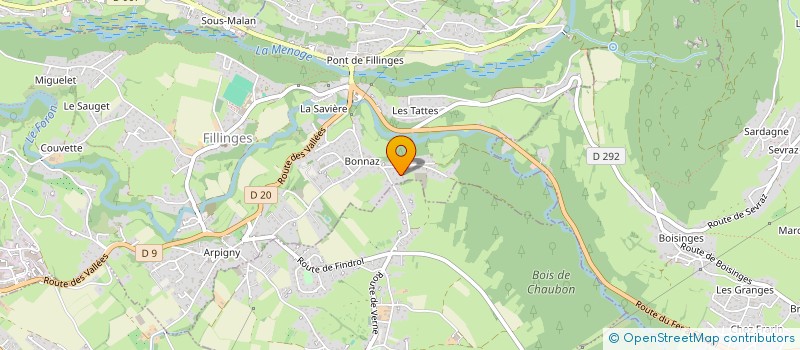 localisation de l'entreprise LES ERABLES  FILLINGES