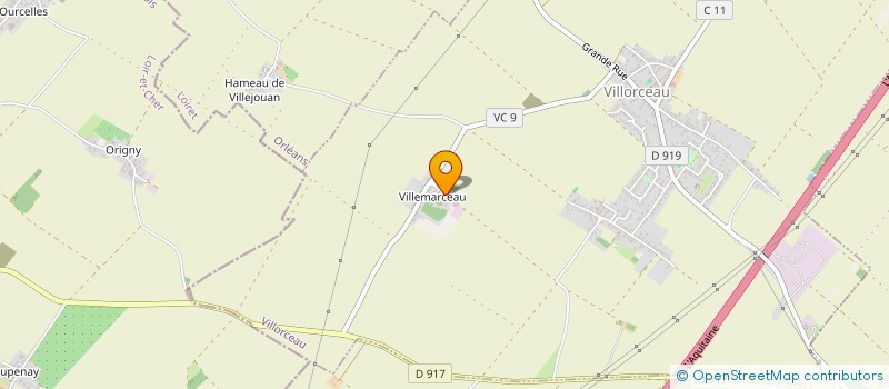 localisation de l'entreprise LES ERABLES DE VILLEMARCEAU à VILLORCEAU