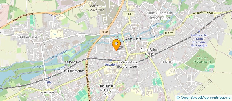 localisation de l'entreprise LES ERABLES ROUGES  ARPAJON