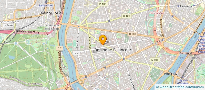 localisation de l'entreprise LES ERUDITS à BOULOGNE-BILLANCOURT