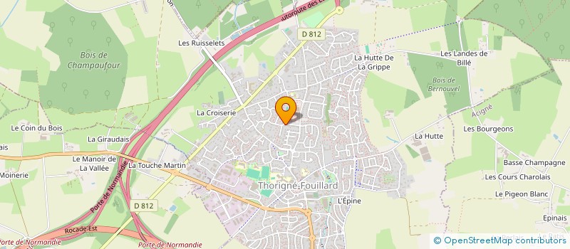 localisation de l'entreprise LES ESCAPADES DECO à THORIGNE-FOUILLARD