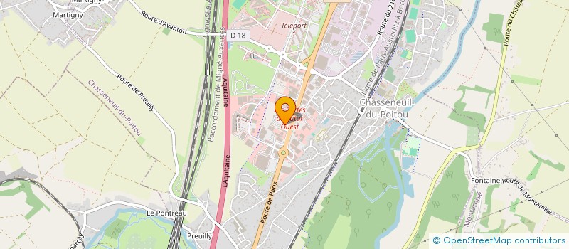 localisation de l'entreprise LES ESCAPADES POITEVINES  CHASSENEUIL-DU-POITOU