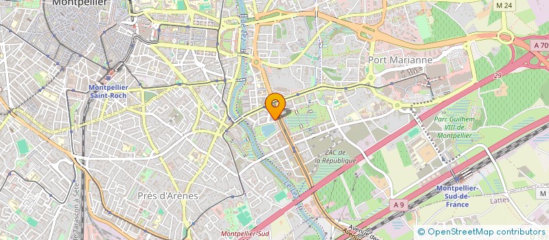 localisation de l'entreprise LES ESCOUMES à MONTPELLIER