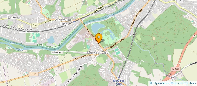 localisation de l'entreprise LES ESPACES BELIN  MERY-SUR-OISE