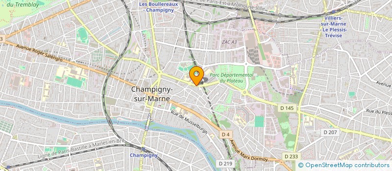 localisation de l'entreprise LES ESPACES GREVIN  CHAMPIGNY-SUR-MARNE