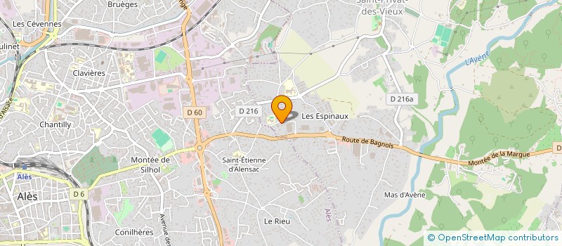 localisation de l'entreprise LES ESPINAUX  SAINT-PRIVAT-DES-VIEUX