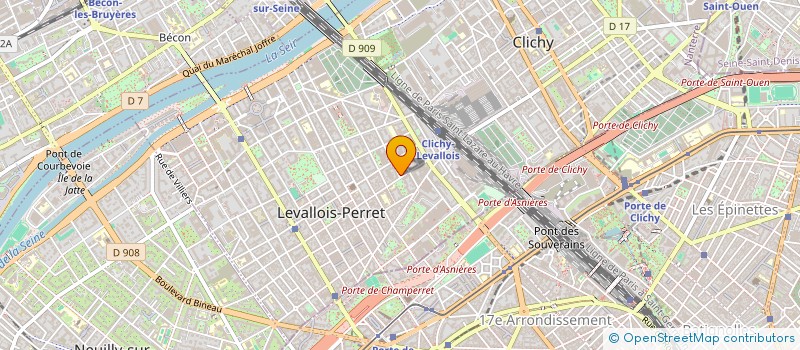 localisation de l'entreprise LES ESSARTS à LEVALLOIS-PERRET