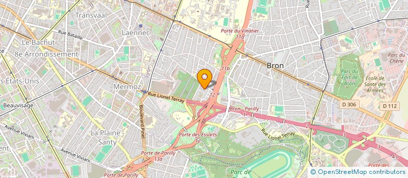 localisation de l'entreprise LES ESSARTS  BRON