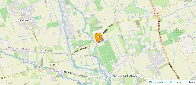 localisation de l'entreprise LES ESTANGS  PERNES-LES-FONTAINES