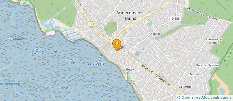 localisation de l'entreprise LES ESTEYS D'ARES  ANDERNOS-LES-BAINS