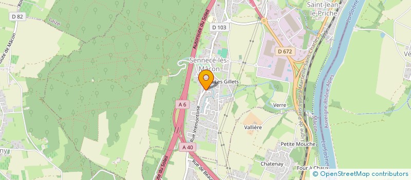 localisation de l'entreprise LES ESTIVADES DU VAL DE SAONE à MACON