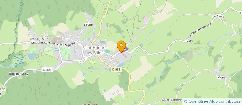 localisation de l'entreprise LES ETABLISSEMENTS HUGUET à SAINT-HONORE-LES-BAINS