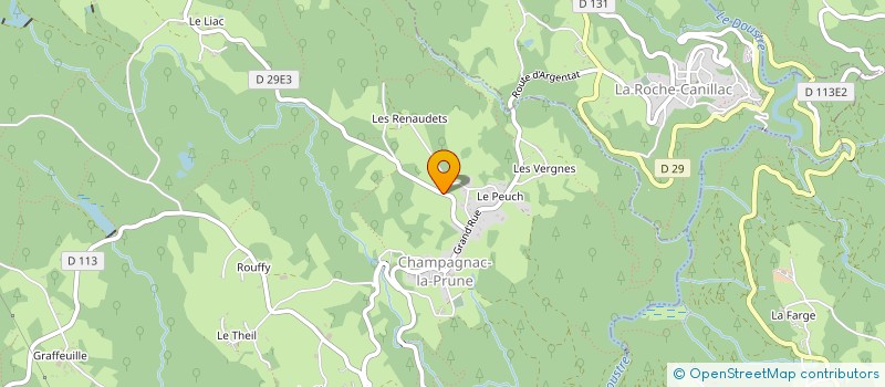 localisation de l'entreprise LES ETAGERES à ARGENTAT-SUR-DORDOGNE