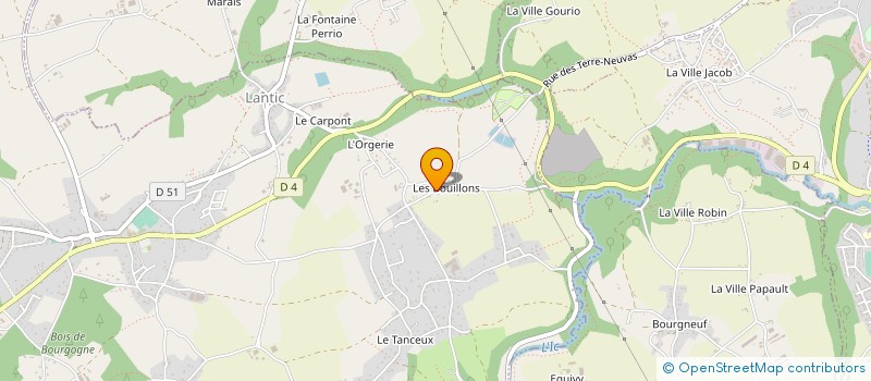 localisation de l'entreprise LES ETANGS à LANTIC
