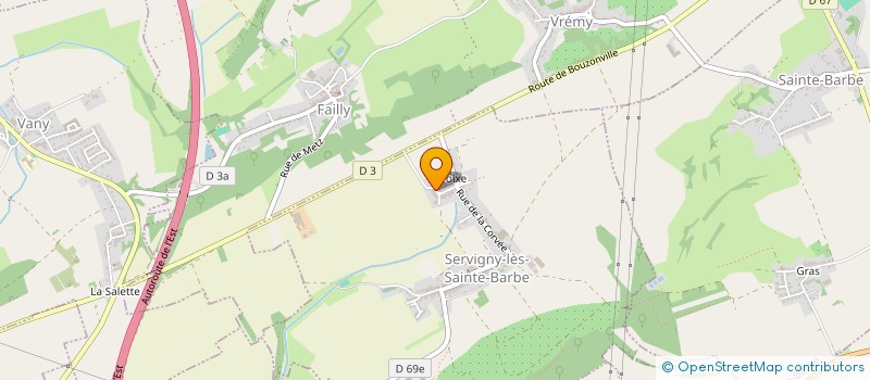 localisation de l'entreprise LES ETANGS  SERVIGNY-LES-SAINTE-BARBE