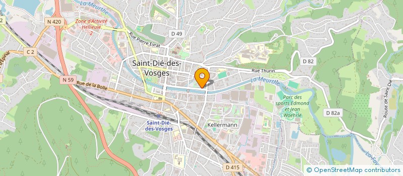 localisation de l'entreprise LES ETANGS D ACKERBACH à SAINT-DIE-DES-VOSGES