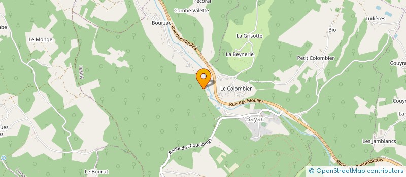 localisation de l'entreprise LES ETANGS DE BAYAC à BAYAC
