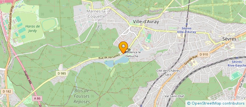 localisation de l'entreprise LES ETANGS DE COROT à VILLE-D'AVRAY