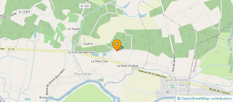 localisation de l'entreprise LES ETANGS DE L ARCHER  PORCHERES