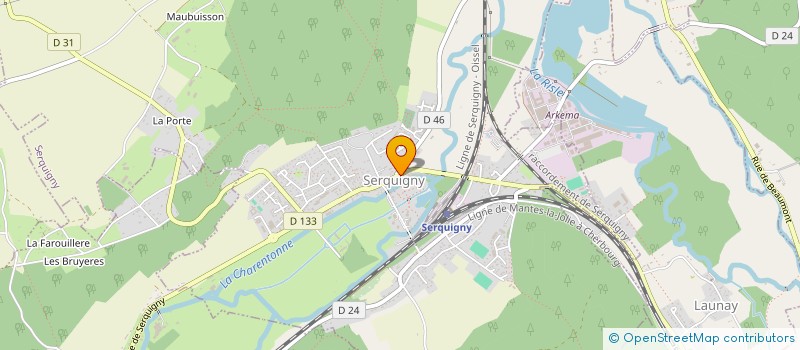 localisation de l'entreprise LES ETANGS DE SERQUIGNY  SERQUIGNY