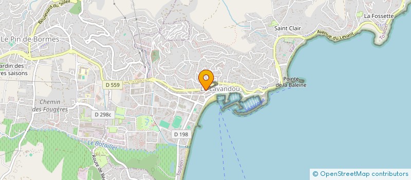 localisation de l'entreprise LES ETAPES TOURISTIQUES à LE LAVANDOU