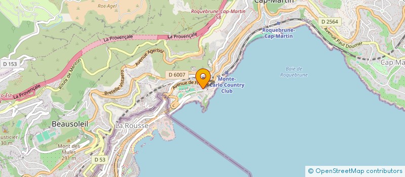 localisation de l'entreprise LES ETOILES à ROQUEBRUNE-CAP-MARTIN