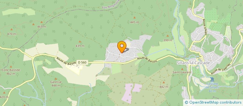 localisation de l'entreprise LES ETOILES  SILLANS-LA-CASCADE